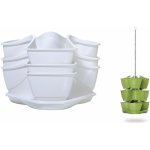 Prosperplast COUBI HERBAL kaskádový květináč 29,5x29,5x88 cm 9l bílá DKN300W – Zboží Mobilmania