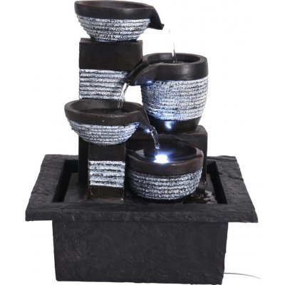 Home Styling Collection Domácí fontána stojící dekorace LED podsvícení 21,5 x 19 x 26 cm – Zboží Dáma