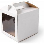 Cake star dortová krabice pevná bílá s okénkem (25,4 x 25,4 x 25,4 cm) – Hledejceny.cz