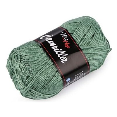 Bavlněná pletací příze Camilla (50g) varianta zelená šalvěj tmavá – Zboží Mobilmania