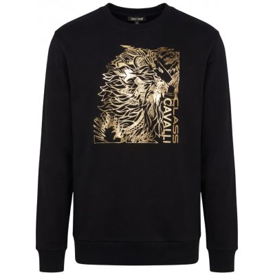 CAVALLI CLASS Golden Chest Black mikina černá – Hledejceny.cz