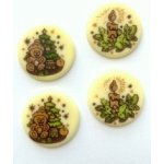 Dekorace z bílé čokolády - VÁNOCE / 10 ks – Zboží Dáma