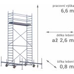Lešení RUX MOBILO 800 6,6 m 260 cm – Zboží Mobilmania