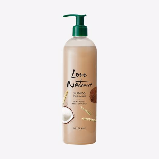 Oriflame Šampon pro suché vlasy s bio pšenicí a kokosem Love Nature 500 ml
