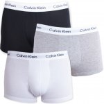 Calvin Klein boxerky Cotton Stretch Low Rise Trunk Grey Black White 3Pack – Zboží Dáma