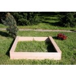 PiPi Dětské dřevěné pískoviště čtverec 120x120x20 cm – Zboží Dáma