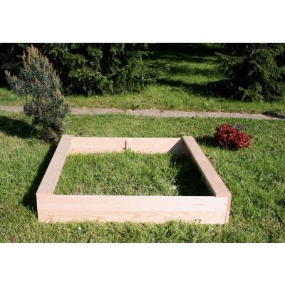PiPi Dětské dřevěné pískoviště čtverec 120x120x20 cm – Zboží Dáma