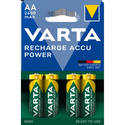 Varta Recharge Accu Power AA 2400 mAh 4ks 56756101404 – Hledejceny.cz