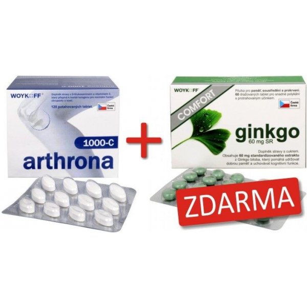 Doplněk stravy Woykoff Arthrona 1000 C 120 tablet Ginkgo Comfort 60 mg 60 tablet