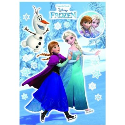 Komar 14048 Samolepky na zeď Disney Frozen Anna & Elsa rozměr 50 cm x 70 cm