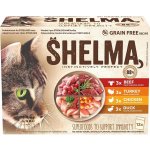 Shelma Cat kuřecí hovězí kachní krůtí 12 x 85 g – Sleviste.cz