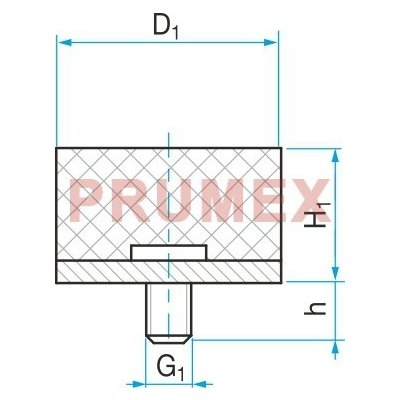 Silentblok typ 4 - 50x25 M10x28 – Zboží Dáma