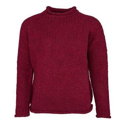 Vlnka Dámský vlněný svetr pulover červená – Zboží Mobilmania