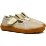 Froddo BarefootCanvas T-bar G1700423-1 gold shine – Zboží Dáma
