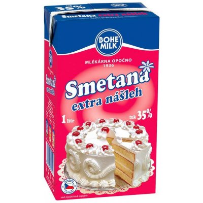 Bohemilk Smetana trvanlivá extra nášleh 35% 1l – Zboží Dáma