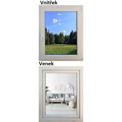 SMART Plastové okno 90x120 Bílé, Otevíravé a sklopné, Pravé – Sleviste.cz