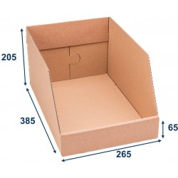 Karton Pak Úložný box Eko karton 27 x 40 x 21 cm zkosený přírodní