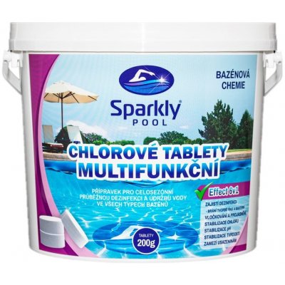 Sparkly POOL Chlorové tablety multifunkční 6v1 MAXI 3 kg – Hledejceny.cz