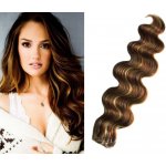 Vlnité vlasy pro metodu TapeX Tape Hair Tape in 50cm tmavý melír – Zboží Dáma