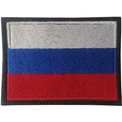 Nášivka Ruská vlajka se SZ, černý okraj - 80x58mm – Zboží Dáma