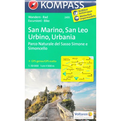 Marino San Leo Urbino Urbania 1:50t mapa 2455 – Sleviste.cz