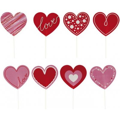 Dortisimo Dekora zápich do dortu Srdíčka (8 ks) – Zbozi.Blesk.cz