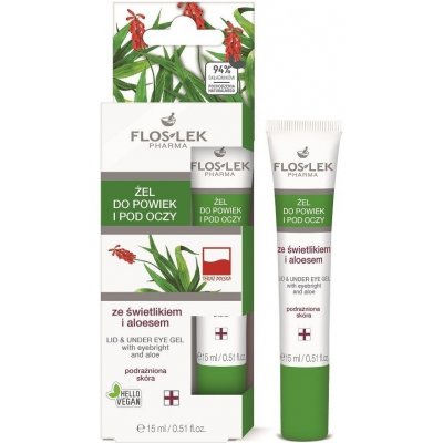 FlosLek Gél na očné viečka a oči so svetlíkom lekárskym a aloe vera 15 ml – Zbozi.Blesk.cz