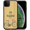 Pouzdro a kryt na mobilní telefon Apple PROTEMIO 23801 BAMBOO Dřevěný kryt Apple iPhone 11 Pro BIKE (078)