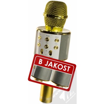 Bezdrátový karaoke mikrofon WS 858 Zlatý