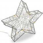 Nexos 67073 Vánoční kovová hvězda s 3D efektem stříbrná 25 LED diod – Hledejceny.cz