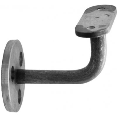 Držák madla na stěnu (pevný, plochý), odsazení 75mm, ocel bez povrchové úpravy – Zboží Mobilmania