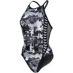 Arena Icons Swimsuit Fast Back All Over Multi/Asphalt/Black – Zboží Dáma