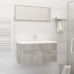 VidaXL 2dílný set koupelnového nábytku betonově šedý dřevotříska