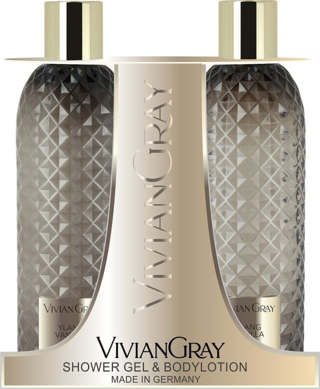 Vivian Gray Ylang Vanilla jemný sprchový gel 300 ml + hydratační tělový krém 300 ml dárková sada