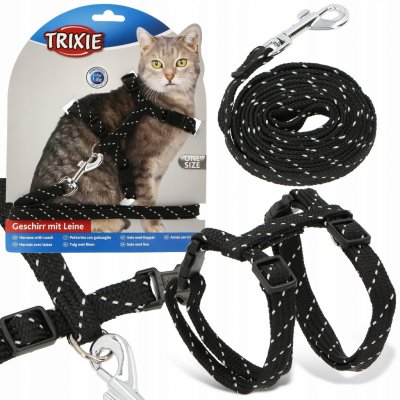 Trixie Postroj s vodítkem pro kočky reflexní 18 - 35 cm x 10 mm x 1,3 m – Zboží Dáma
