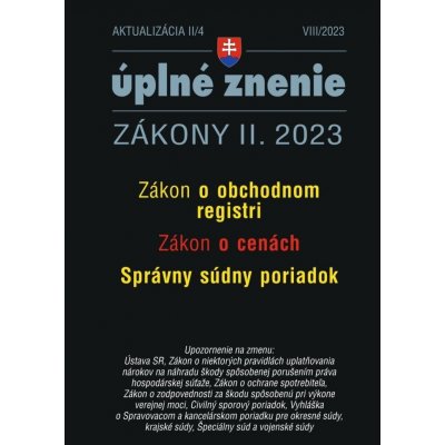 Aktualizácia II/4 - Obchodný register, Ceny - Poradca s.r.o. – Zbozi.Blesk.cz