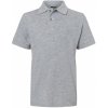 Dětské tričko dětské triko s límečkem premium JAMES NICHOLSON JN070K GREY HEATHER