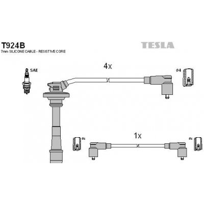 Sada kabelů pro zapalování TESLA T924B – Hledejceny.cz