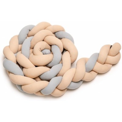 T-Tomi Pletený mantinel Beige + šedá – Zboží Mobilmania