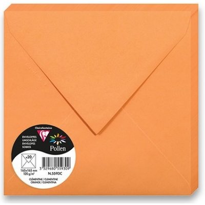 Clairefontaine Barevná obálka 165 × 165 mm, olizová, 20 ks oranžová 165 x 165 mm – Zboží Živě