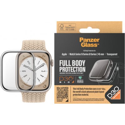 PanzerGlass Full Protection D3O čirý, Apple Watch Series 7/8/9 45mm 3687 – Zboží Živě