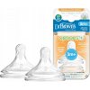 Savička na kojenecké lahve Dr. Brown´s savička široké hrdlo 2 ks Typ 2 pro láhve Options+ transparentní