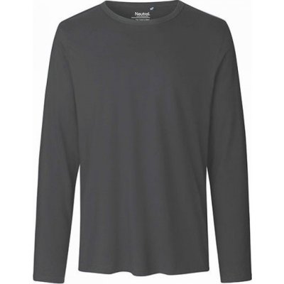 Neutral Moderní organické triko s dlouhými rukávy šedá uhlová NE61050