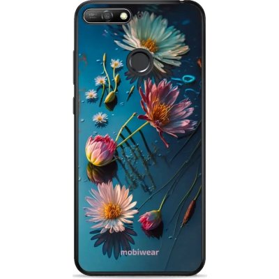 Pouzdro Mobiwear Glossy Huawei Y6 Prime 2018 / Honor 7A - G013G Květy na hladině