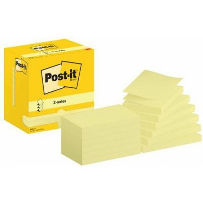 Bločky samolepicí Post-it® Z-Notes, žluté, 76×127 mm – Hledejceny.cz