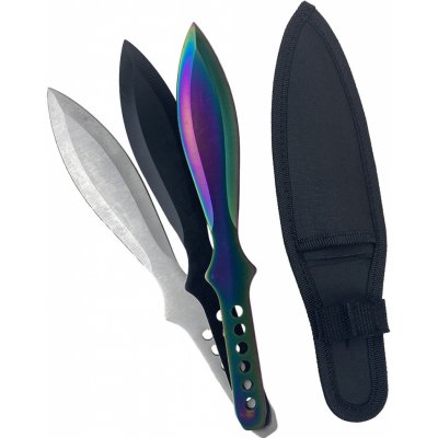 Chladné Zbraně Sada 3ks barevných vrhacích nožů "HEAVY OSA TRICOLOR" - 26 cm – Sleviste.cz