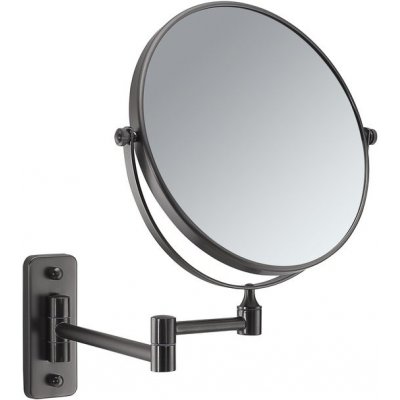 Gedy GAIA kosmetické zrcátko závěsné O 230mm oboustranné gun metal – Zboží Mobilmania