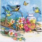 Ubrousek 33x33cm Sýkorky a narcisky – Sleviste.cz