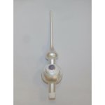 ONREX Vánoční ozdoba skleněná špice bílá kruhy 28 cm – Hledejceny.cz