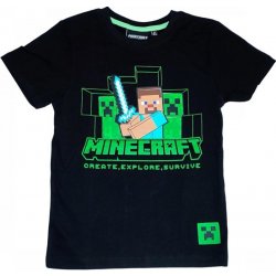 Minecraft tričko Explore černá